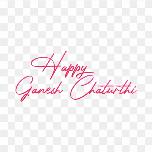 Happy Ganesh chaturthi Text PNG